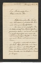 Nachlass Franz Steindachner, Brief von Franz Liechtenstern an Franz Steindachner (24.01.1881), Inv.Nr. 303.01, Seite 1